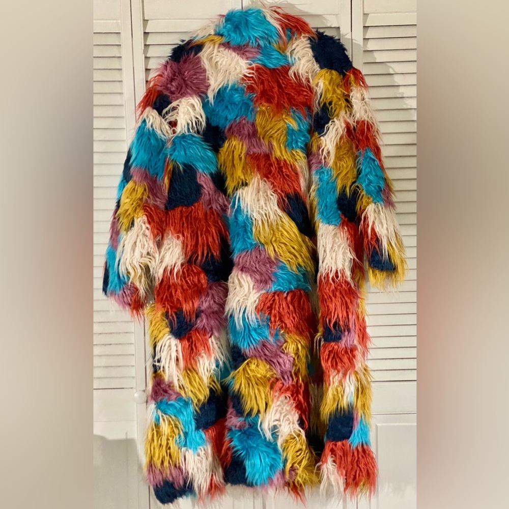 NWT Mongolian Longline Faux Fur Coat (14) - Picture 10 of 14